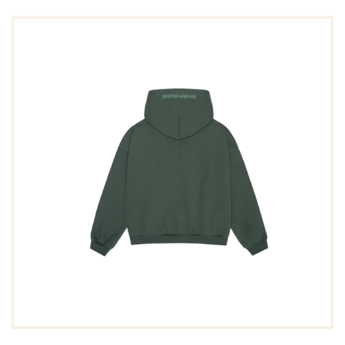 Broken Planet Zip Up Hoodie Emerald Green