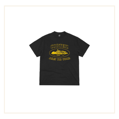 Corteiz OG Alcatraz Tee Black & Yellow