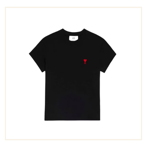 Ami Paris Ami De Coeur Black T-Shirt