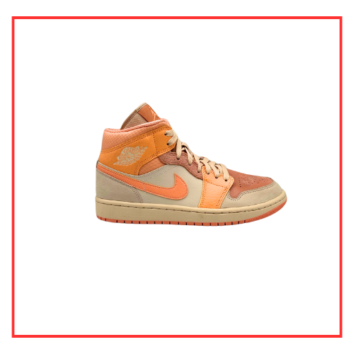 Air Jordan 1 Mid Apricot Orange (W) (Preloved) UK 8