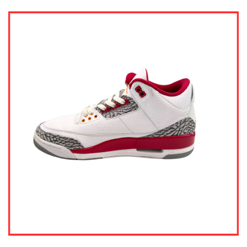 Air Jordan 3 Retro Cardinal Red (Preloved) UK 9.5