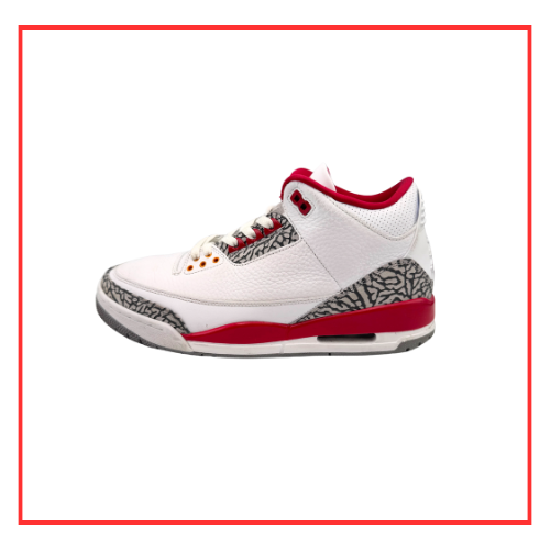 Air Jordan 3 Retro Cardinal Red (Preloved) UK 9.5