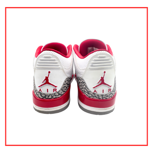 Air Jordan 3 Retro Cardinal Red (Preloved) UK 9.5
