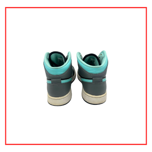 Air Jordan 1 Mid Grey Aqua (Preloved) UK 5.5