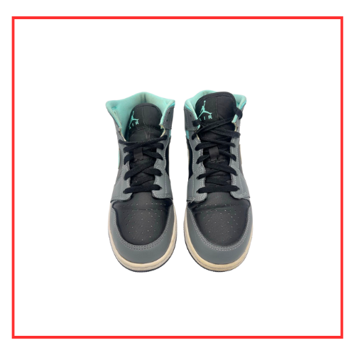 Air Jordan 1 Mid Grey Aqua (Preloved) UK 5.5