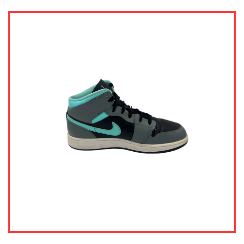 Air Jordan 1 Mid Grey Aqua (Preloved) UK 5.5