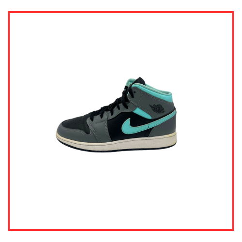 Air Jordan 1 Mid Grey Aqua (Preloved) UK 5.5