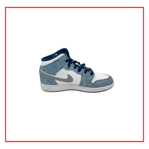 Air Jordan 1 Mid French Blue Fire Red (Preloved) UK 5.5