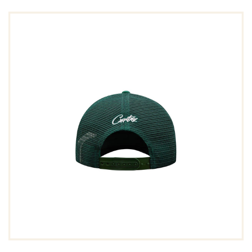 Corteiz Alcatraz Puff Print Trucker Hat Green