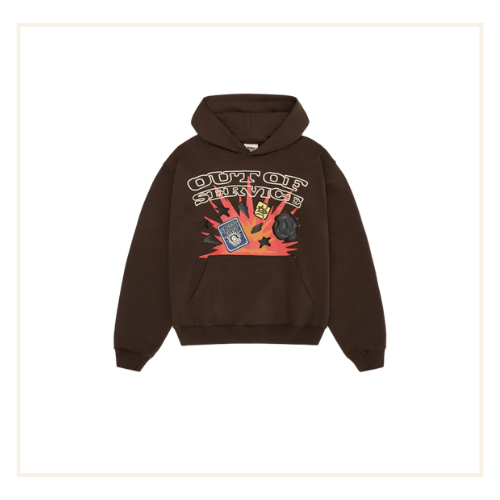 Broken Planet Out of Service Hoodie Brown