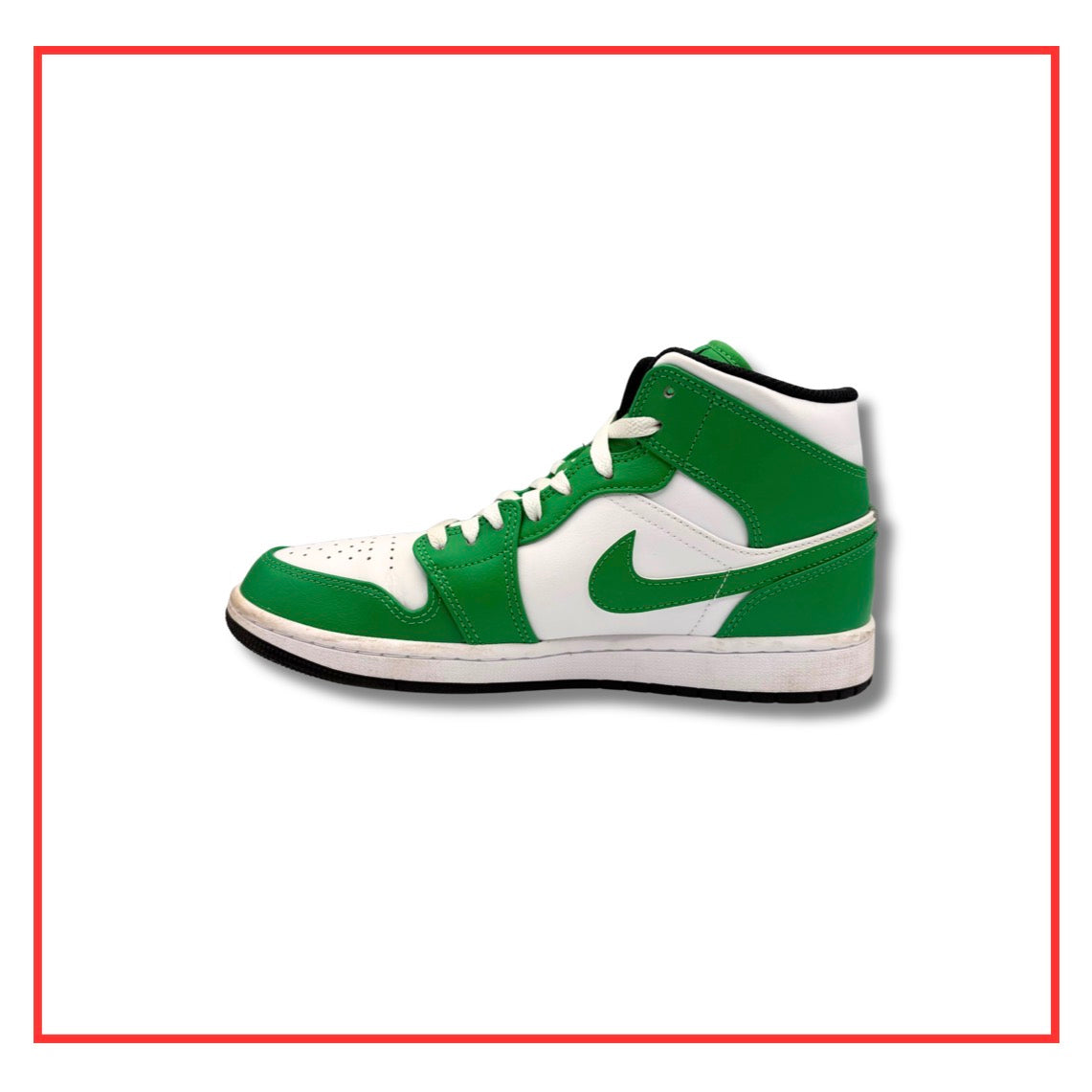 Air Jordan 1 Mid Lucky Green (Preloved) UK 7.5