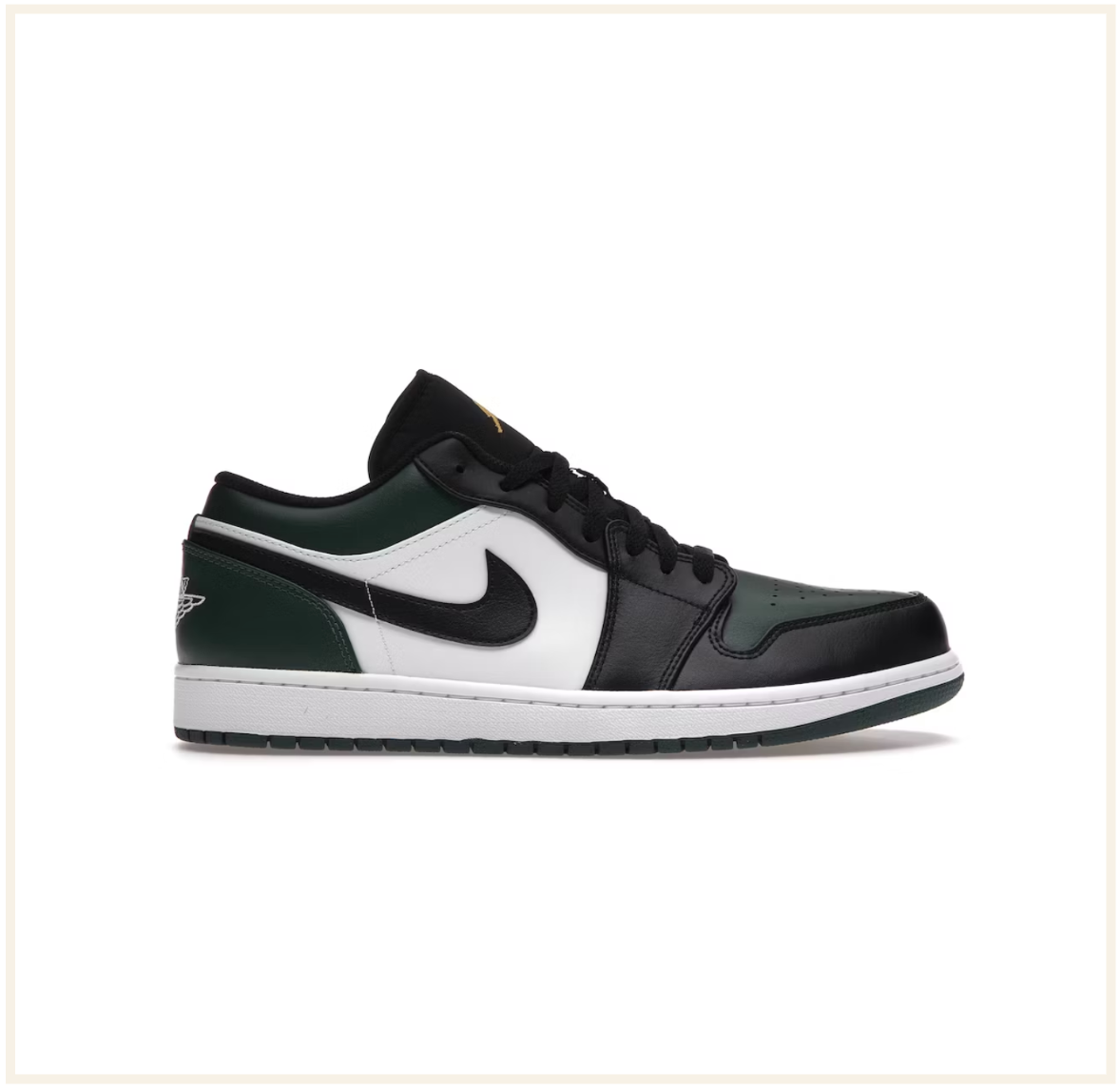 Air Jordan 1 Low Black Green Toe (2021)