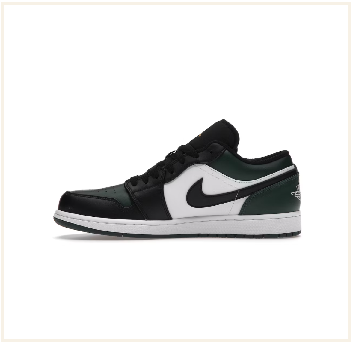Air Jordan 1 Low Black Green Toe (2021)