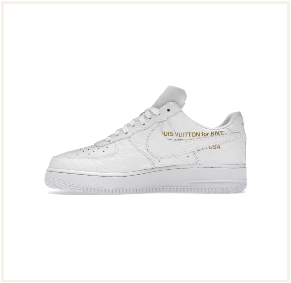 Nike x Louis Vuitton Virgil Abloh Air Force 1 Low White Monogram