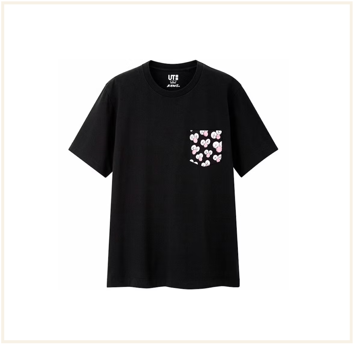 KAWS x Uniqlo BFF Pocket Tee Black