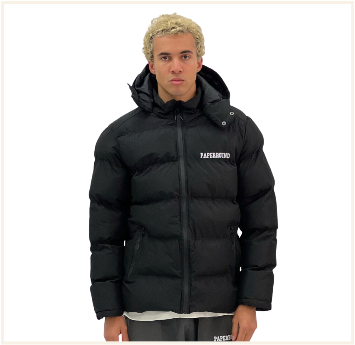 PAPERROUNDLDN - Black Puffer Jacket