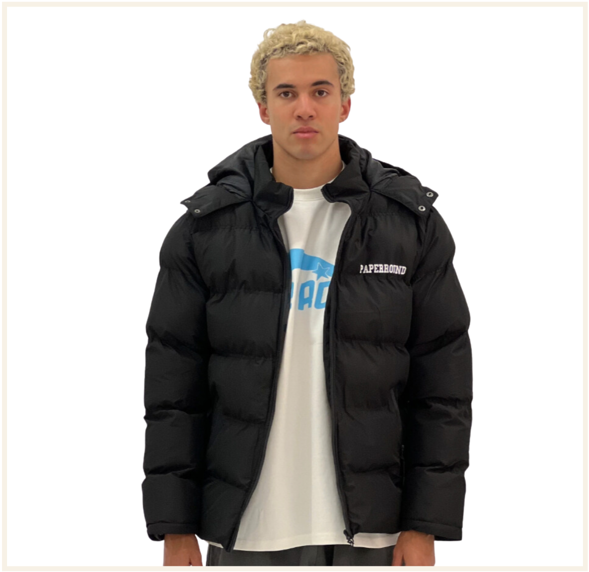 PAPERROUNDLDN - Black Puffer Jacket
