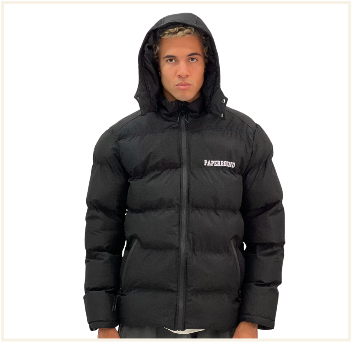 PAPERROUNDLDN - Black Puffer Jacket