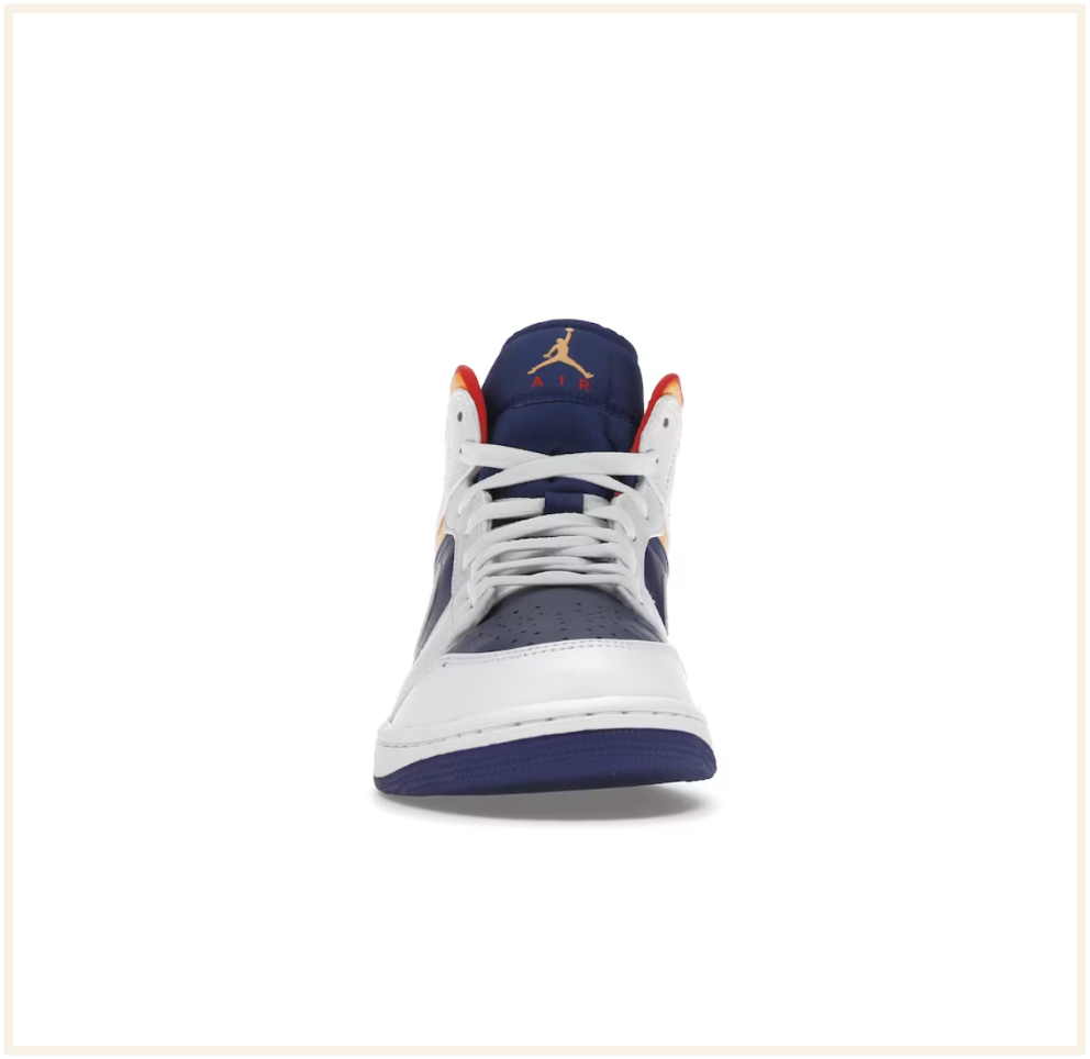 Air Jordan 1 Mid Royal Blue Laser Orange