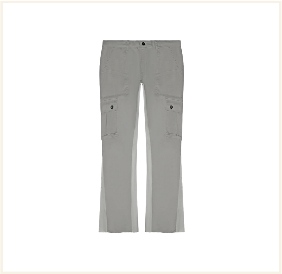 SUAVO WORLD Cargo Flare Trousers - Grey