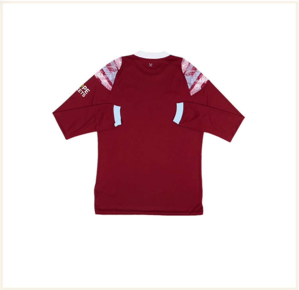Umbro West Ham Home L/S Shirt 22-23 (Preloved) Small