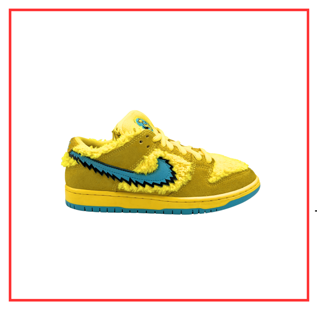 Nike SB Dunk Low Grateful Dead Bears Opti Yellow (Preloved) UK 6 | EU 40