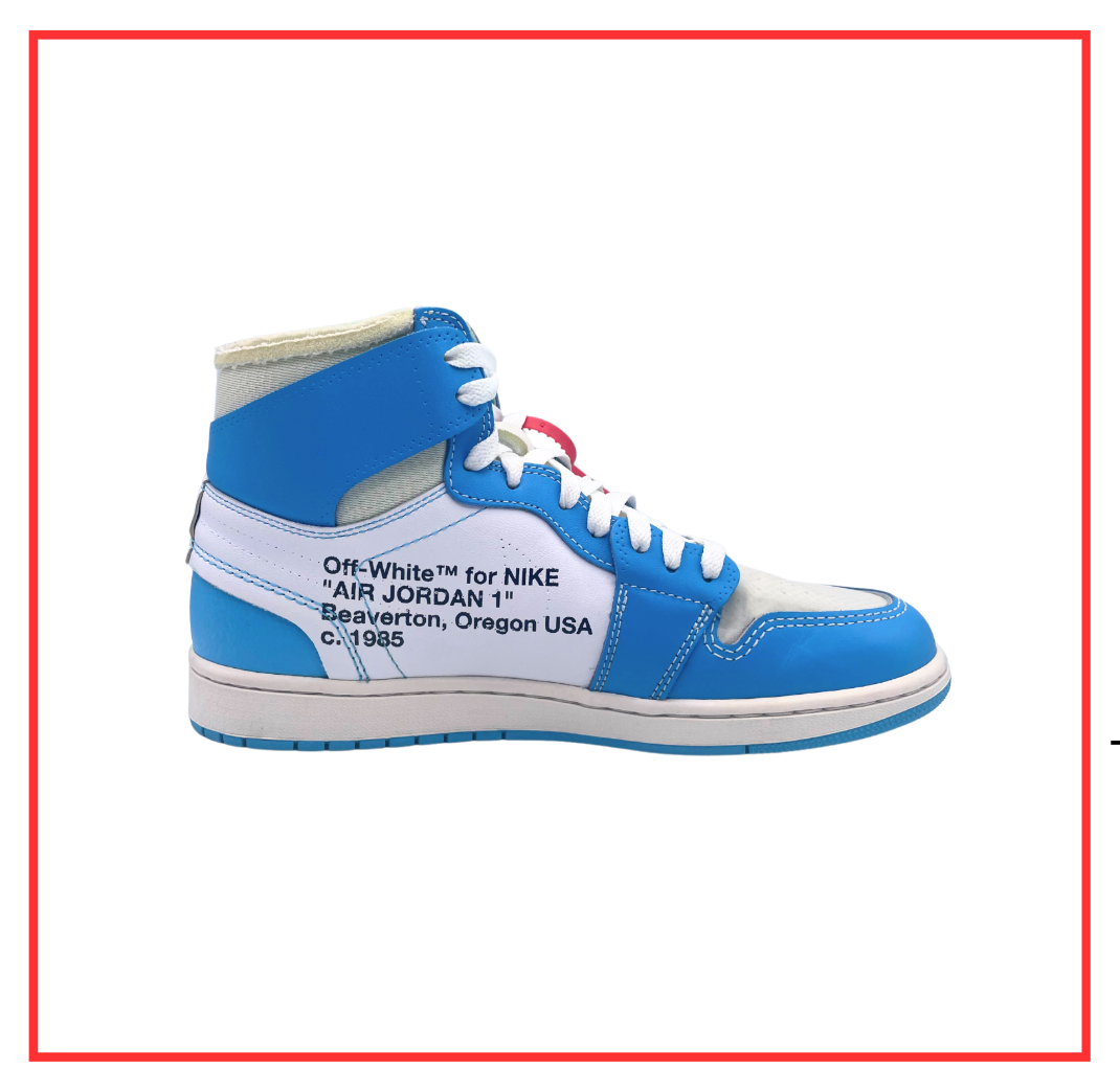 Off-White™️ x Air Jordan 1 Retro High University Blue (Preloved) UK 9