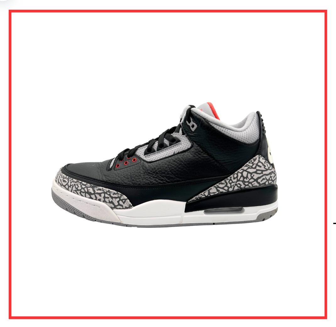 Air Jordan 3 Retro Black Cement (2018) (Preloved) UK 11