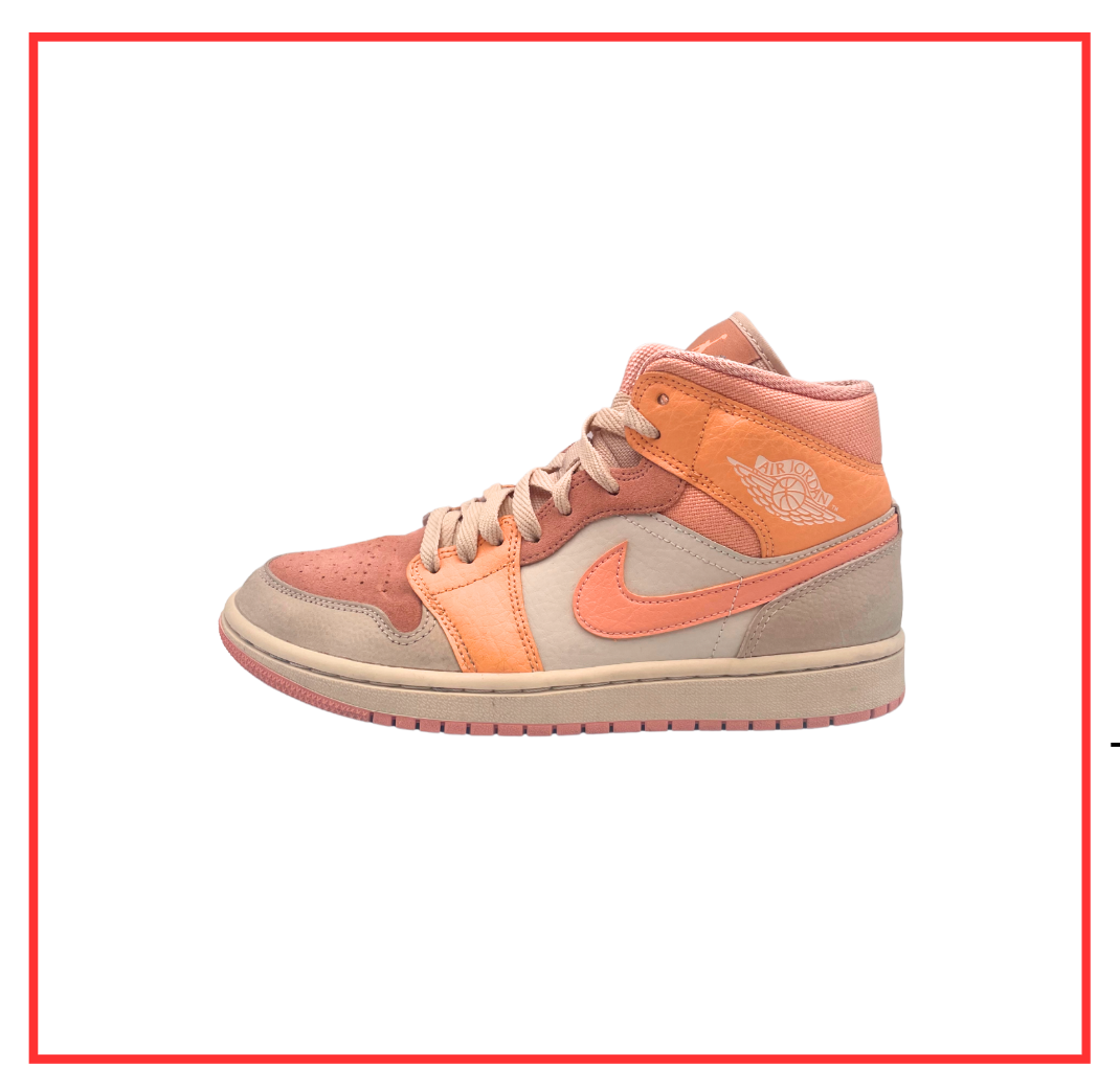 Air Jordan 1 Mid Apricot Orange (W) (Preloved) UK 6
