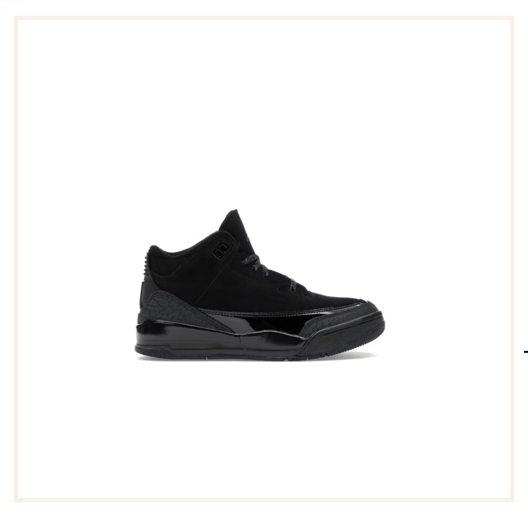 Air Jordan 3 Retro Black Cat (PS) (2025)