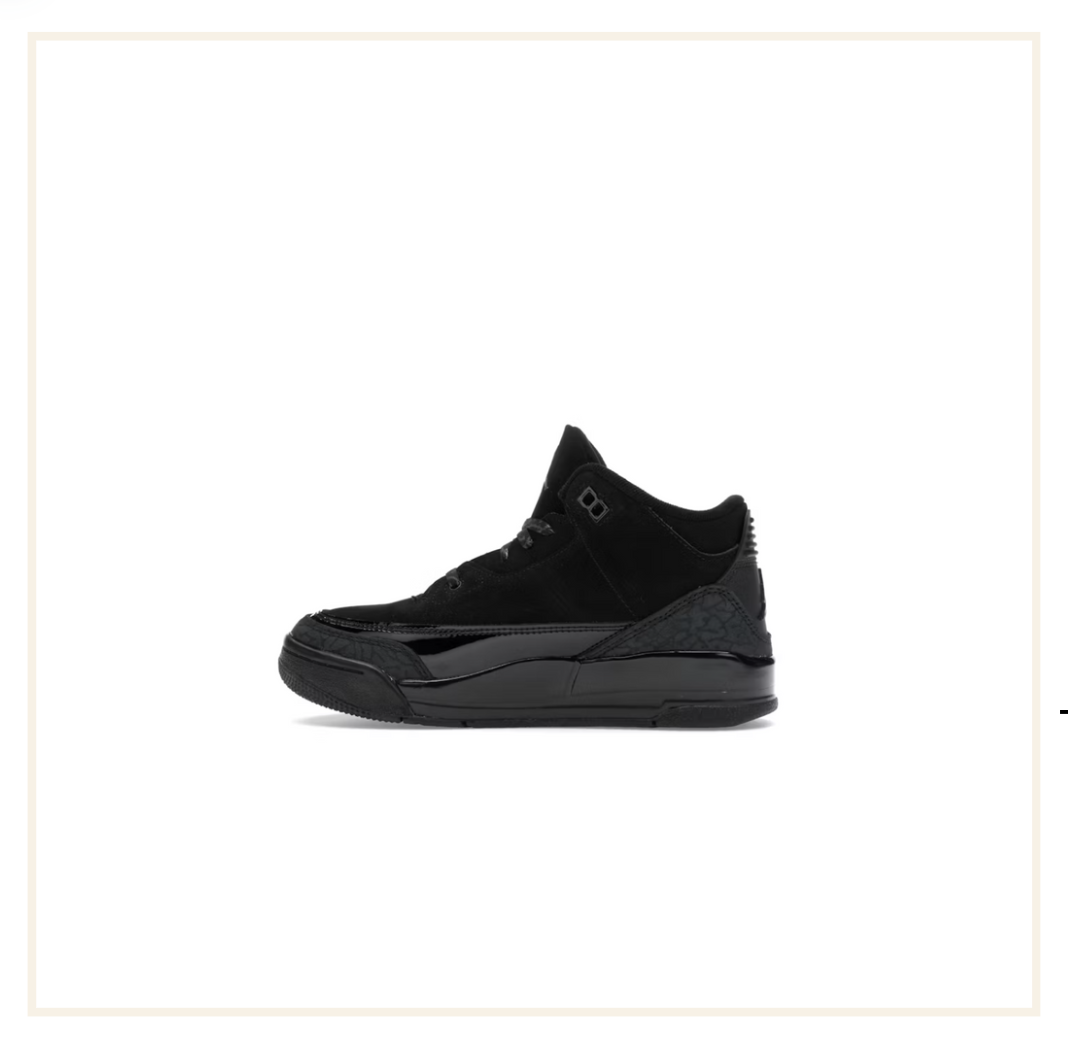 Air Jordan 3 Retro Black Cat (PS) (2025)