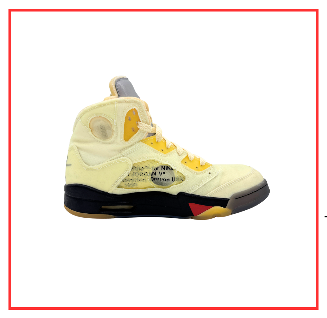 Off-White™️ x Air Jordan 5 SP Sail (2020) (Preloved) UK 8