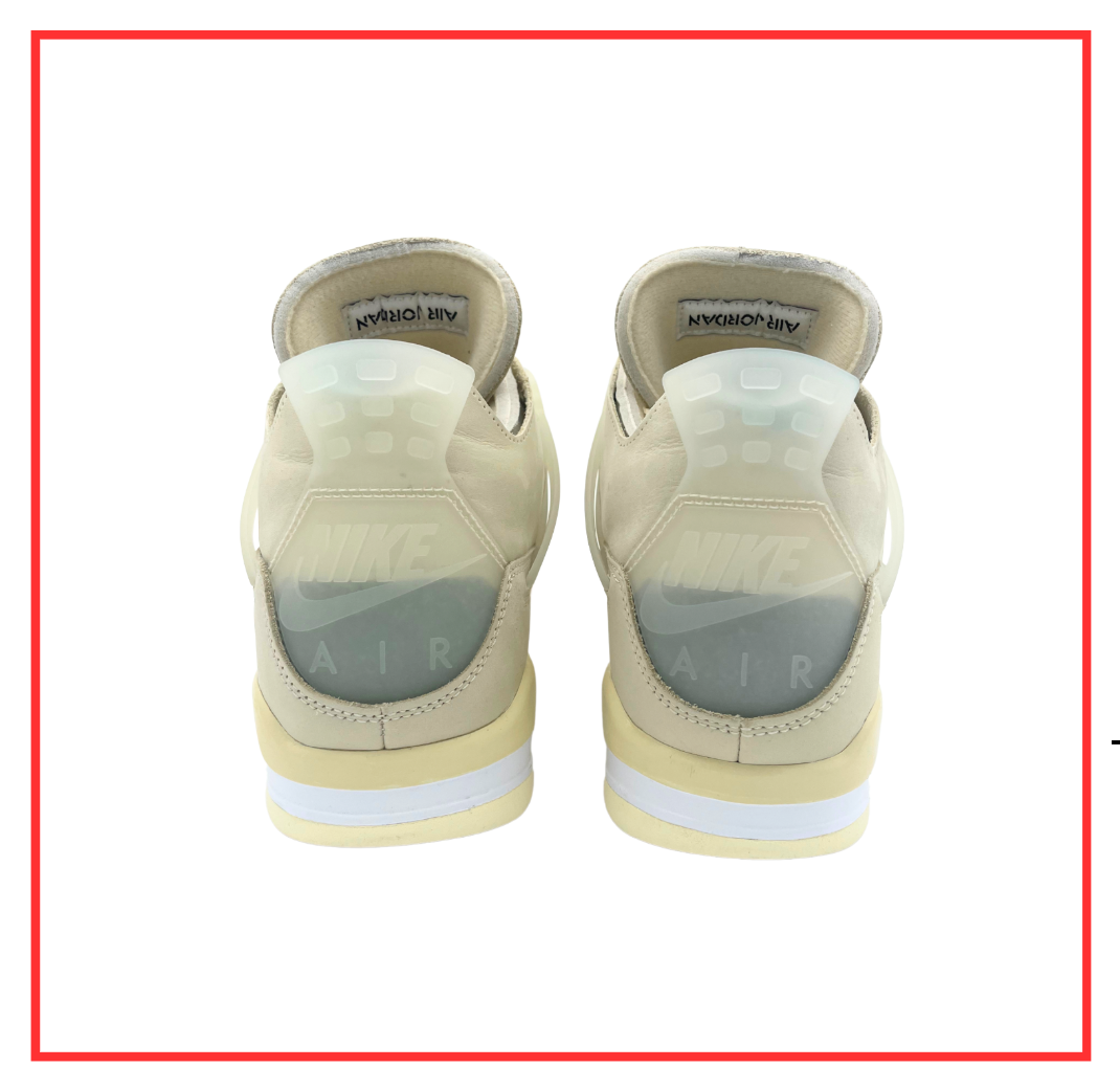 Off-White™️ x Air Jordan 4 Retro Sail (W) (Preloved) UK 8