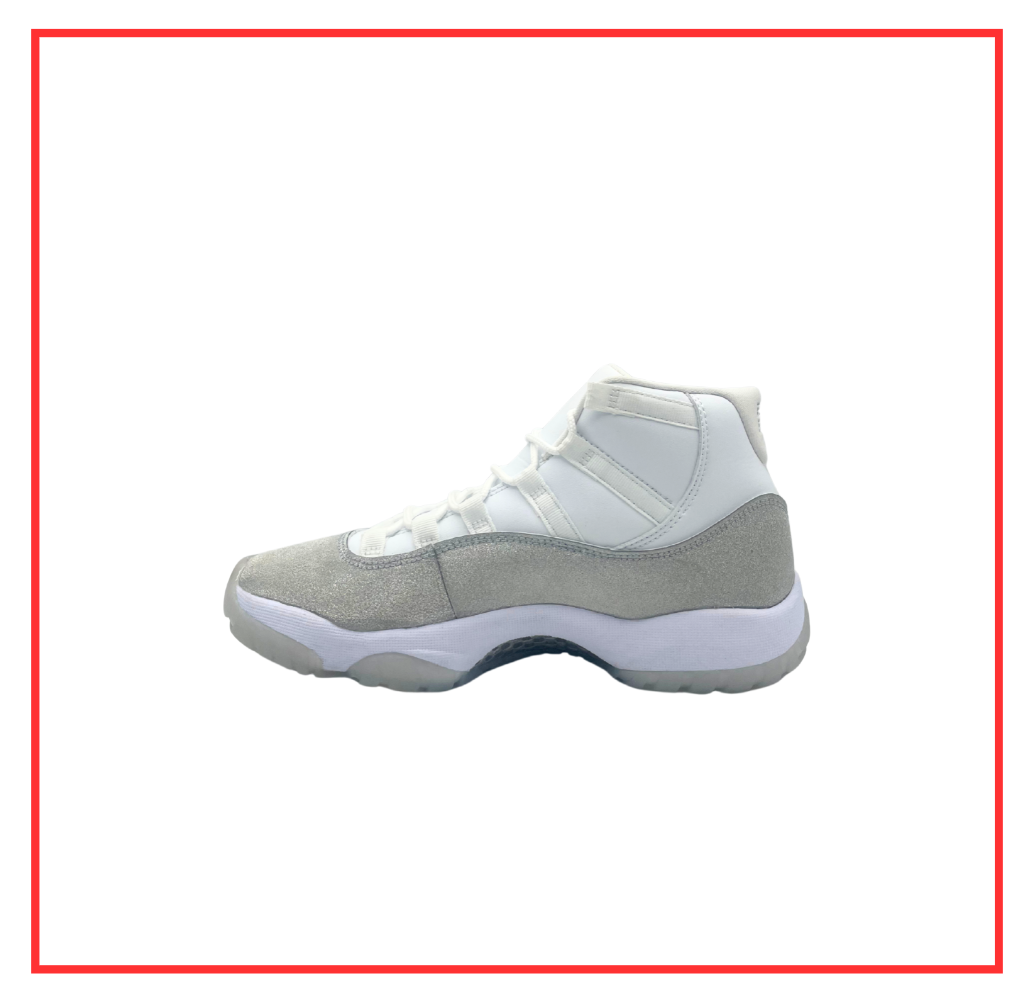 Air Jordan 11 Retro White Metallic Silver (W) (Preloved) UK 6.5