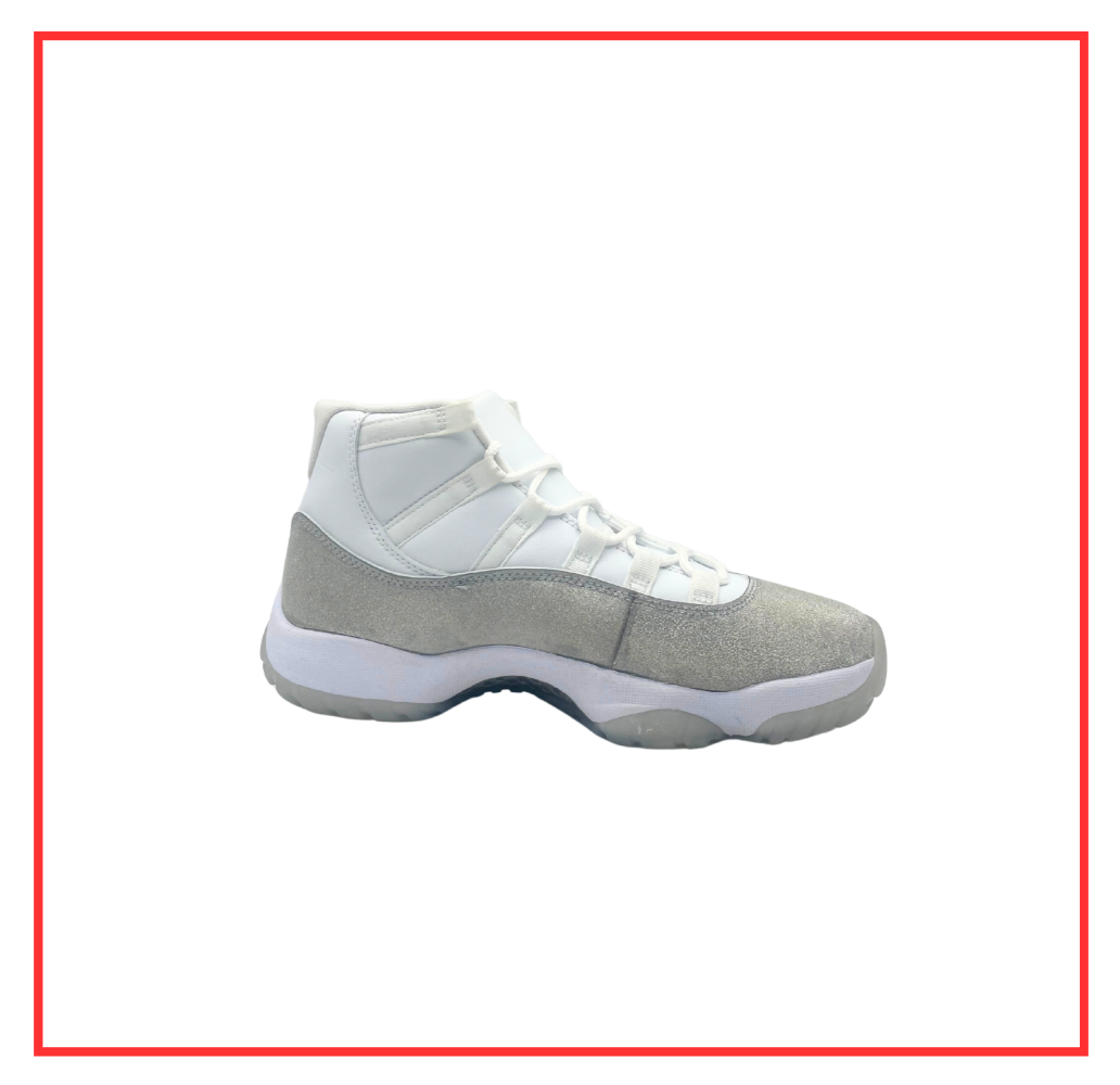 Air Jordan 11 Retro White Metallic Silver (W) (Preloved) UK 6.5