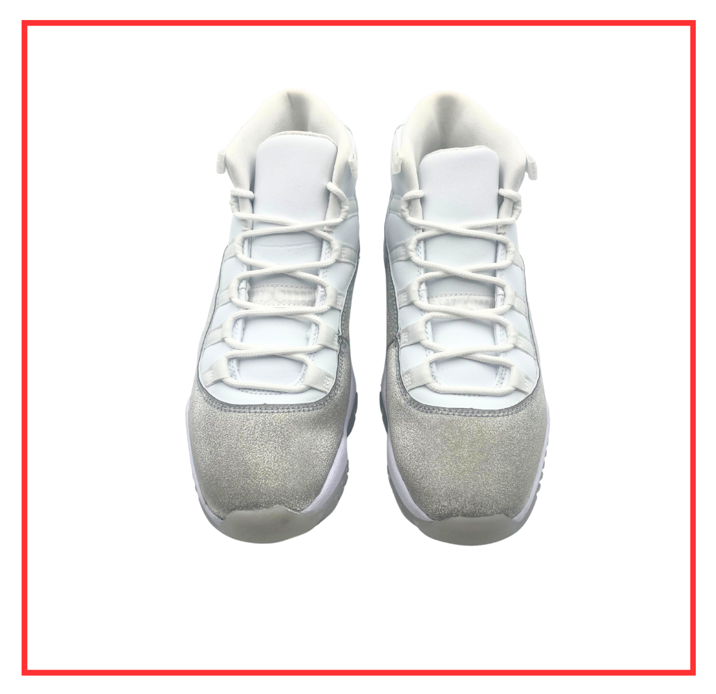 Air Jordan 11 Retro White Metallic Silver (W) (Preloved) UK 6.5