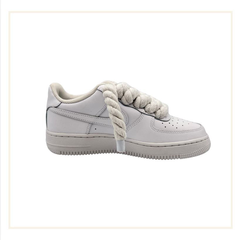 Nike Air Force 1 Low White Rope Lace UK 5 (GS)