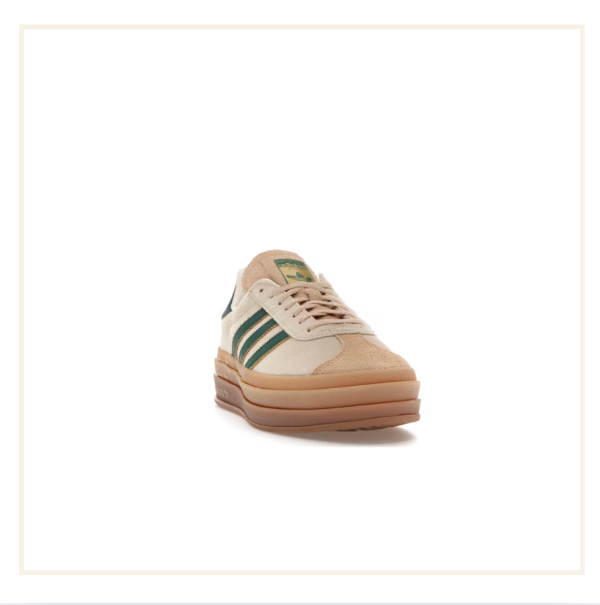adidas Gazelle Bold Magic Beige Collegiate Green (W)