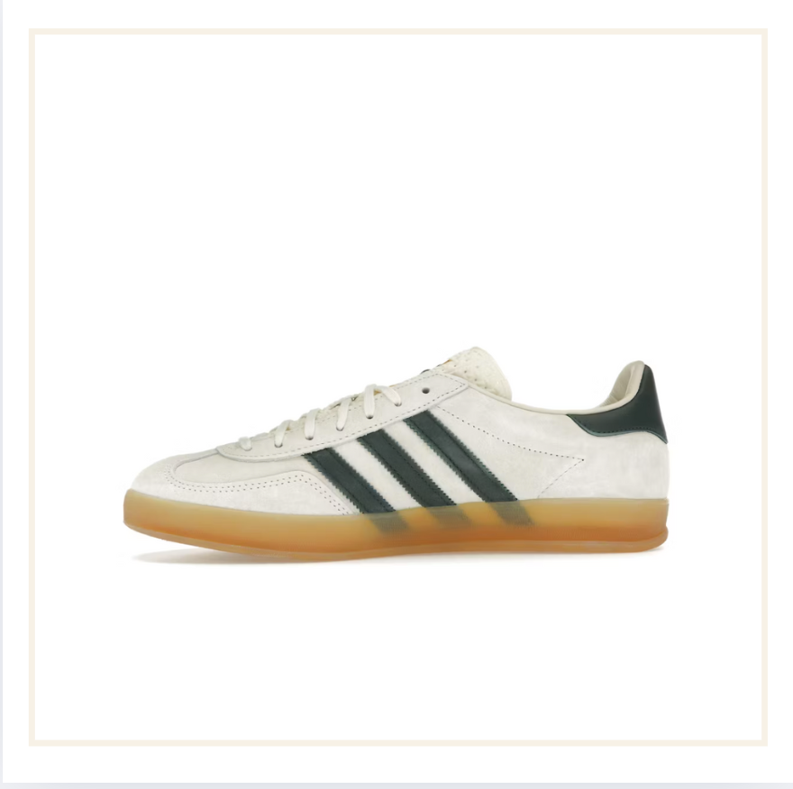 adidas Gazelle Indoor Cream White Collegiate Green Gum