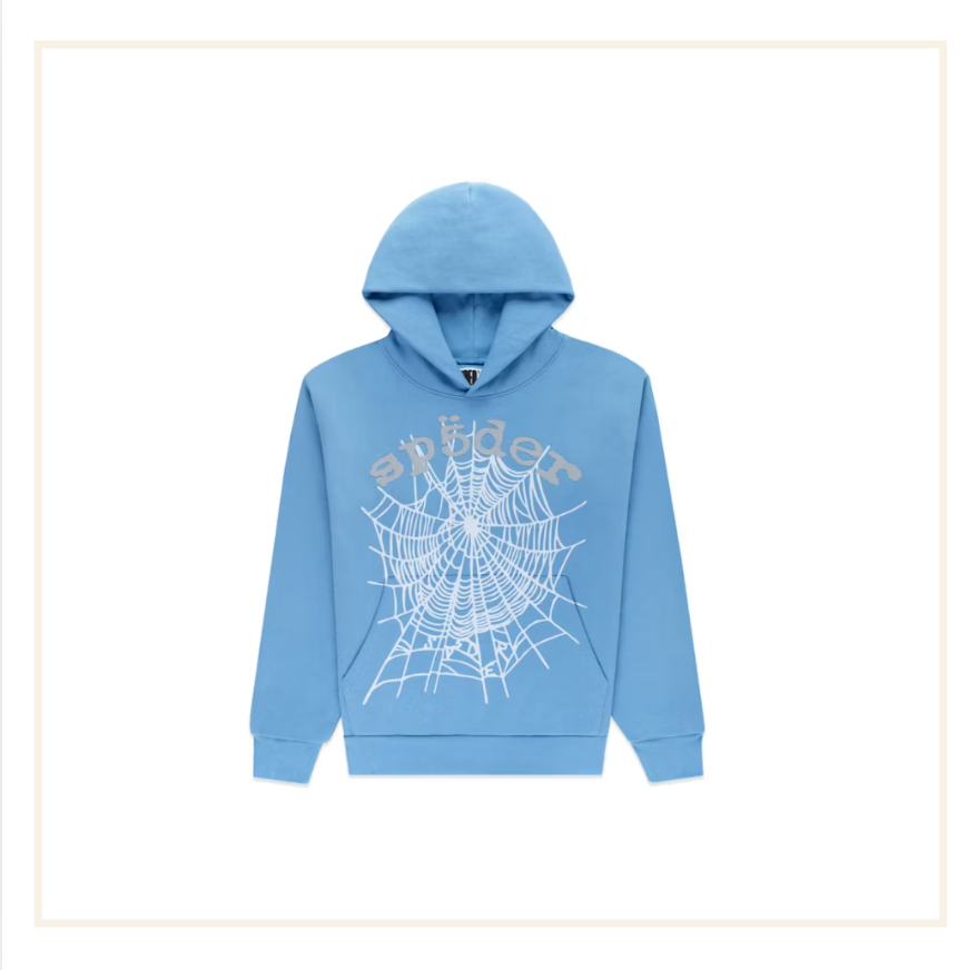 Sp5der OG Web v2 Hoodie/Shorts Dusty Blue (Full Set)