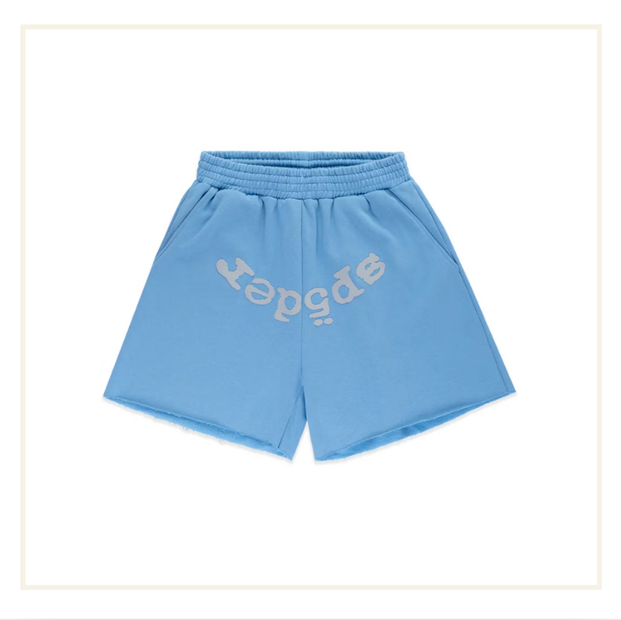 Sp5der OG Web v2 Hoodie/Shorts Dusty Blue (Full Set)