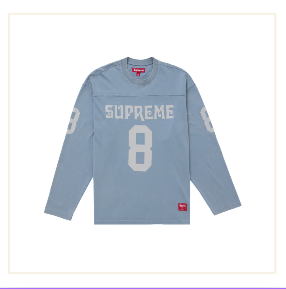 Supreme Affliated L/S Football Top Dusty Blue
