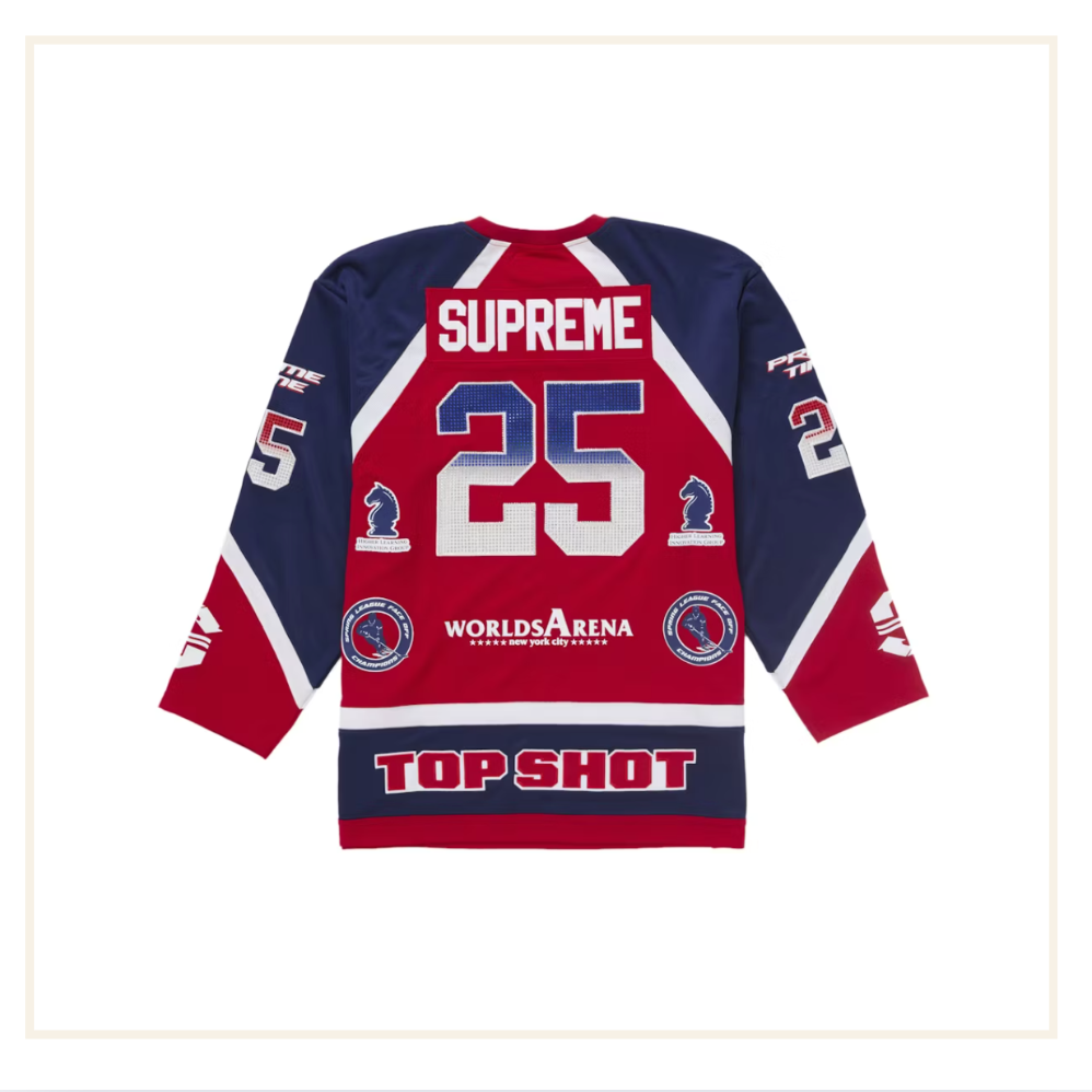 Supreme Rhinestone Hockey Jersey Red