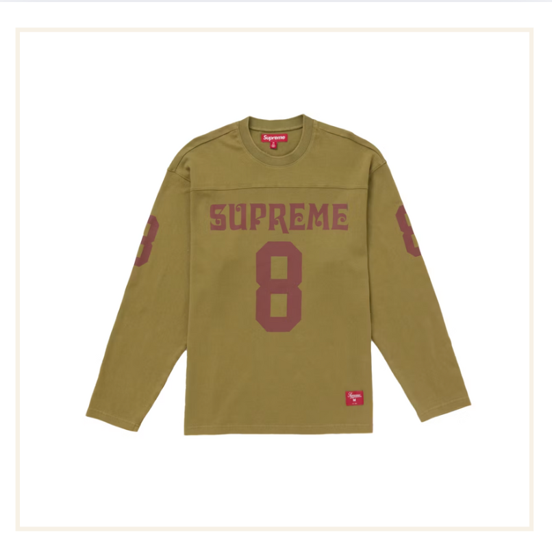 Supreme Affliated L/S Football Top Light Olive