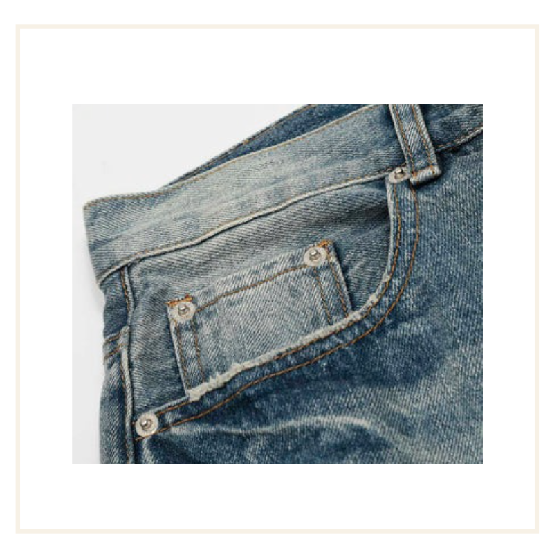 Noissey Vintage Distressed Straight-Leg Capri Jeans