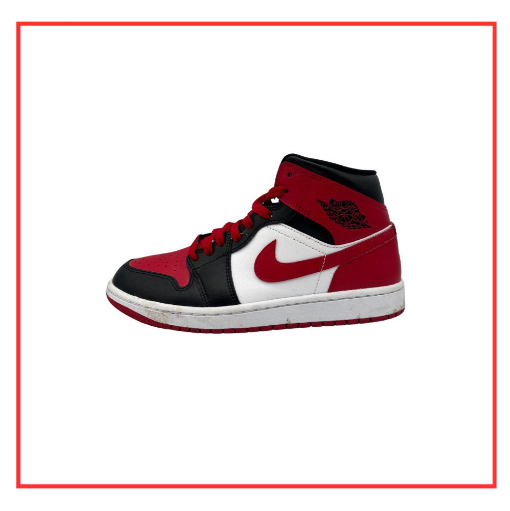 Air Jordan 1 Mid Alternate Bred Toe (W) (Preloved) UK 6
