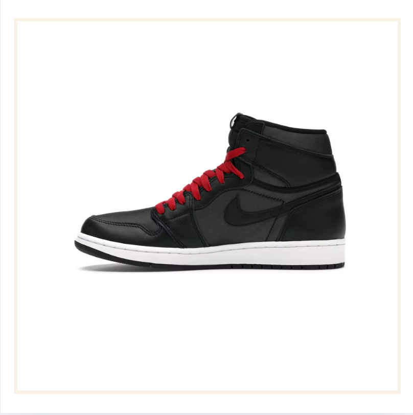 Air Jordan 1 Retro High Black Satin Gym Red