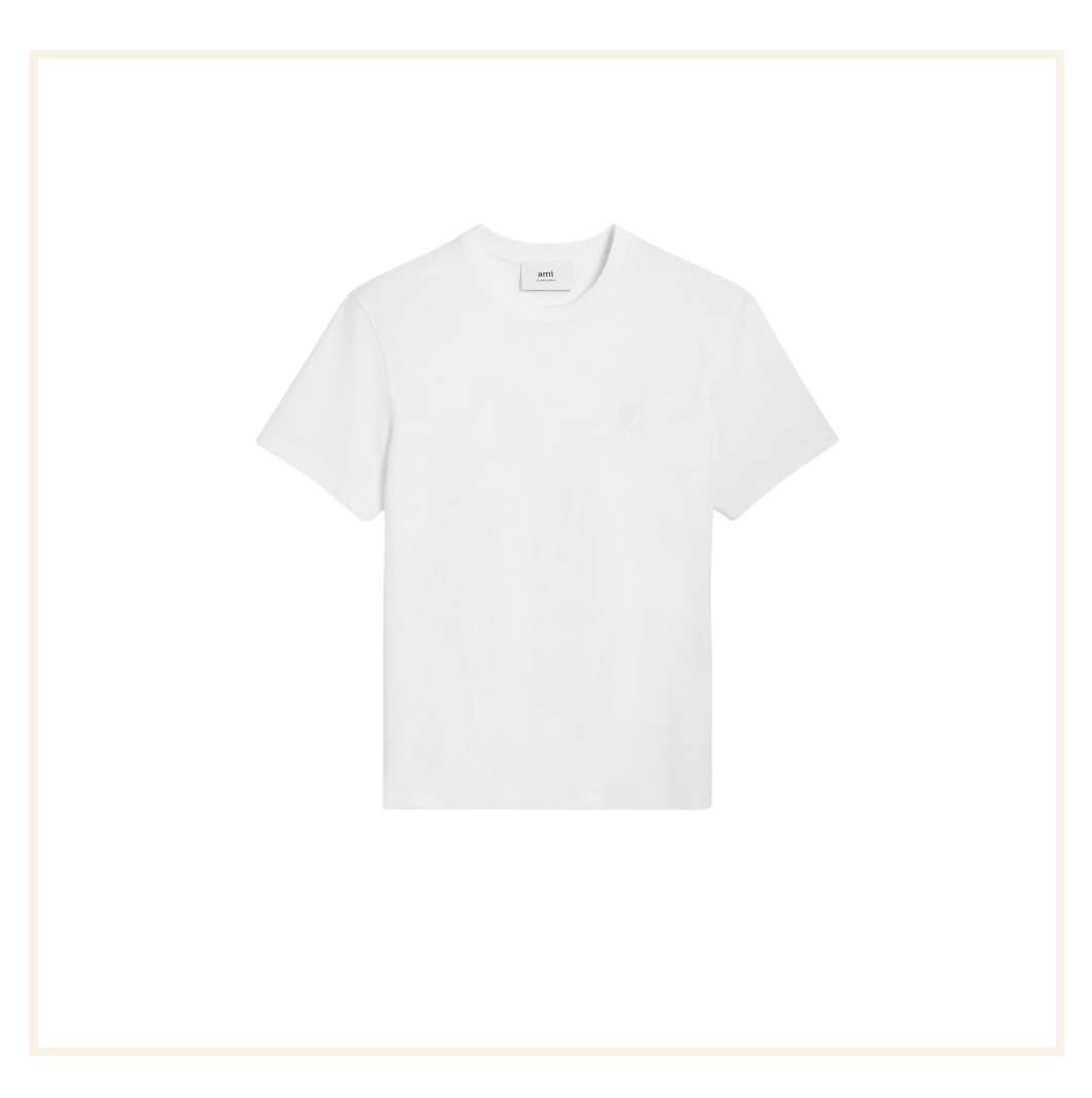Ami Paris Ami De Coeur White Cotton T-Shirt