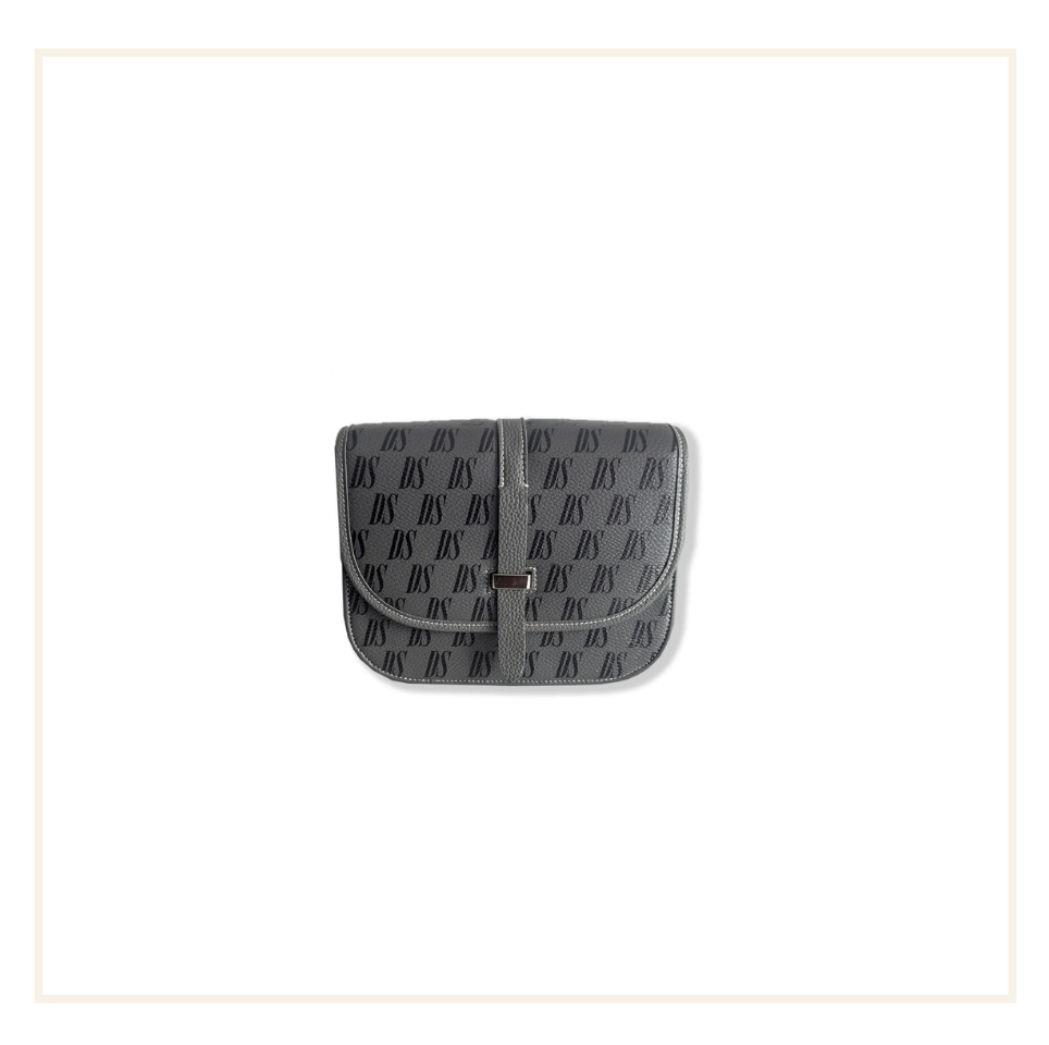 Dpeskl Studios Grey Monogram DS Messenger Bag