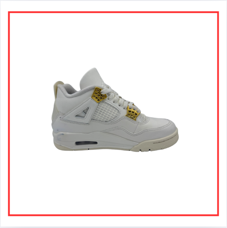 Air Jordan 4 Retro Metallic Gold (W) (Preloved) UK 3